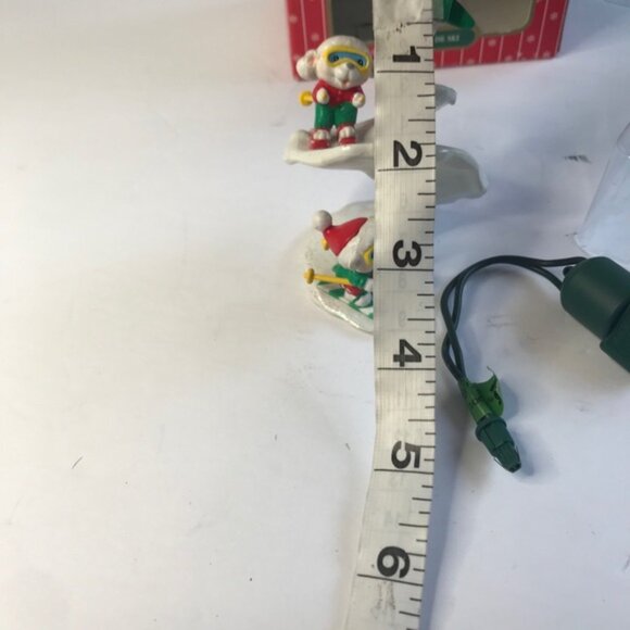 Noma Vintage 90s Ornamotion SKI RACE Rotating Christmas Tree Ornament 1995 Motor - Picture 8 of 14